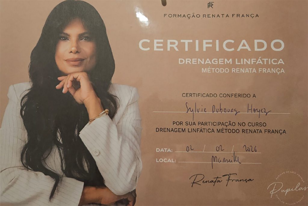 Certification massage drainage lymphatique manuel : Méthode Renata França